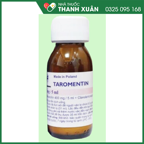 Taromentin 457mg/5ml điều trị nhiễm khuẩn đường hô hấp